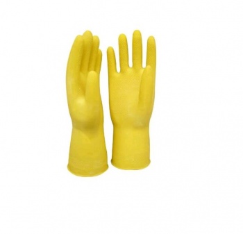 Yellow Household Rubber Gloves