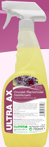 Ultra AX Virucidal/bactericidal Disinfectant Spray (6x750ml)
